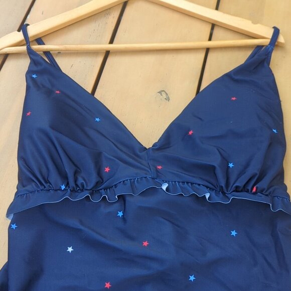 Old Navy Red Blue White Stars One Piece Swimsuit - Size 3X NWT - Picture 4 of 7